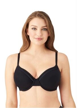 Wacoal Perfect Primer Underwire T-Shirt Bra Black 34DDD EUC